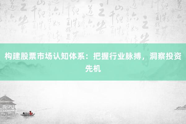 构建股票市场认知体系：把握行业脉搏，洞察投资先机