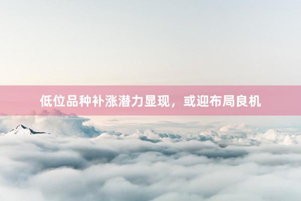 低位品种补涨潜力显现，或迎布局良机