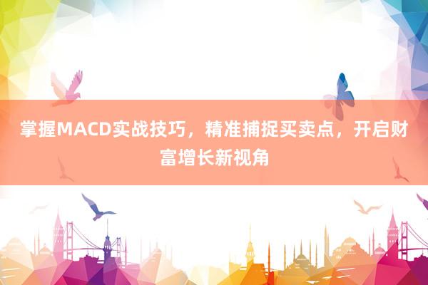 掌握MACD实战技巧，精准捕捉买卖点，开启财富增长新视角