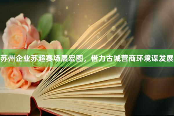 苏州企业苏超赛场展宏图，借力古城营商环境谋发展
